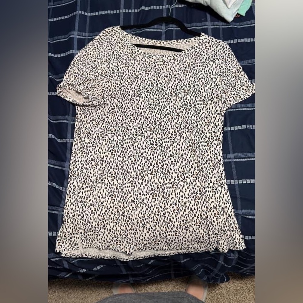 Plus Size 24/7 Leopard Crew Neck Tee